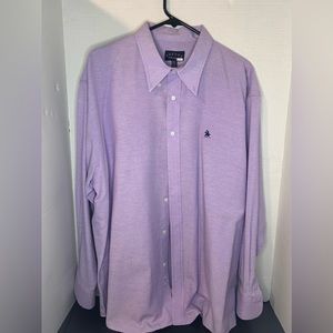 Oxford Shirt Men's XXL Slim Fit Long Sleeve Light Purple 33-34" Chest